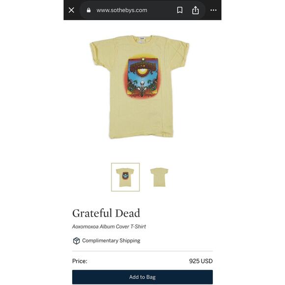 1982 Grateful dead aoxomoxoa original vintage tee - Picture 2 of 4